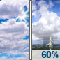 Sunday: Partly Sunny then Showers And Thunderstorms Likely