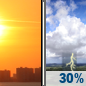 Thursday: Mostly Sunny then Chance Showers And Thunderstorms